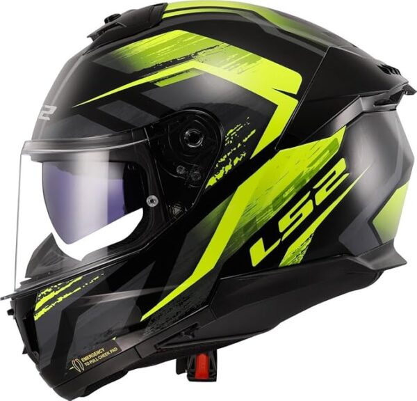 CASCO LS2 FF808 STREAM II FURY NEGRO AMARILLO - Imagen 2