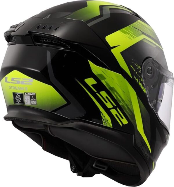 CASCO LS2 FF808 STREAM II FURY NEGRO AMARILLO - Imagen 5