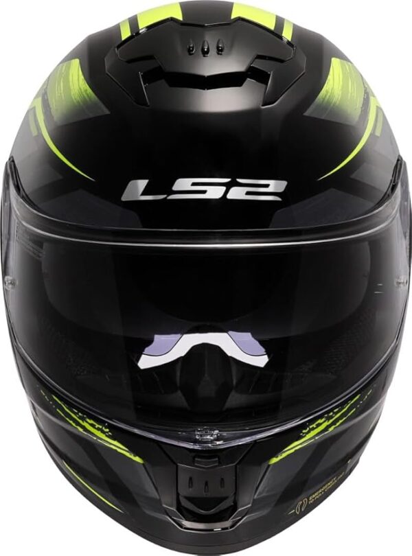 CASCO LS2 FF808 STREAM II FURY NEGRO AMARILLO - Imagen 7
