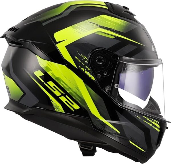 CASCO LS2 FF808 STREAM II FURY NEGRO AMARILLO - Imagen 3
