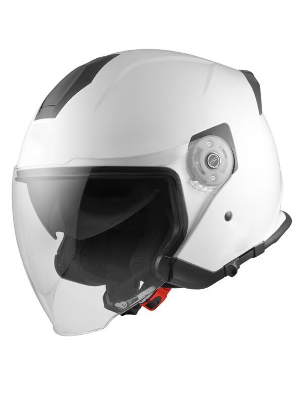 CASCO JET BLANCO CON GAFA SOLAR HOMOLOGACION 22.06