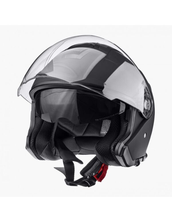 CASCO JET NEGRO MATE CON GAFA SOLAR HOMOLOGACION 22.06 - Imagen 4