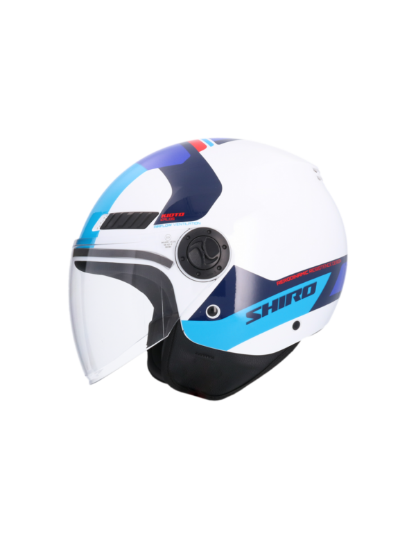 CASCO SHIRO KIOTO KALOS BLANCO_AZUL - Imagen 3