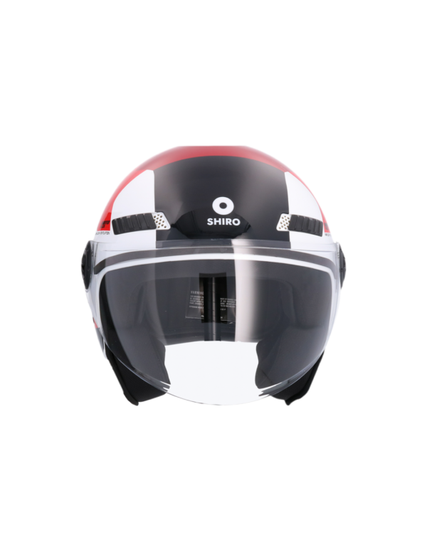 CASCO SHIRO KIOTO KALOS BLANCOROJO - Imagen 2