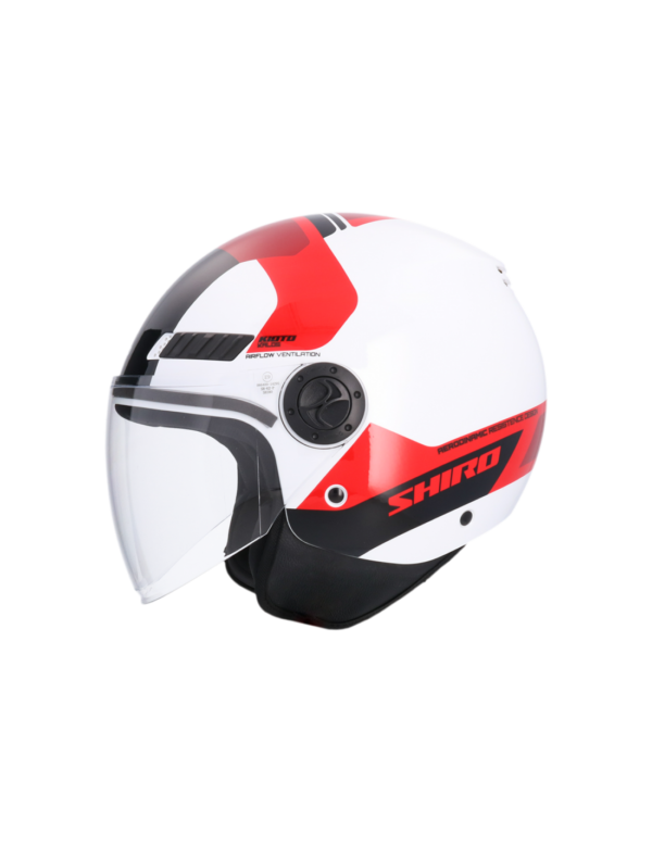 CASCO SHIRO KIOTO KALOS BLANCOROJO - Imagen 3
