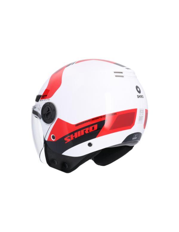 CASCO SHIRO KIOTO KALOS BLANCOROJO - Imagen 4