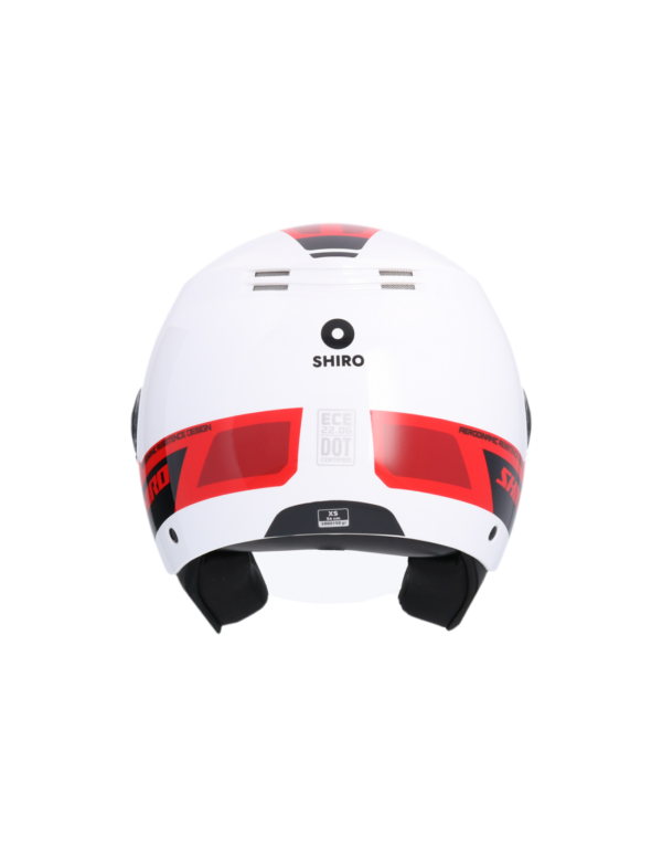 CASCO SHIRO KIOTO KALOS BLANCOROJO - Imagen 5