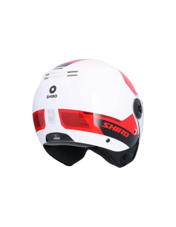 CASCO SHIRO KIOTO KALOS BLANCOROJO - Imagen 6
