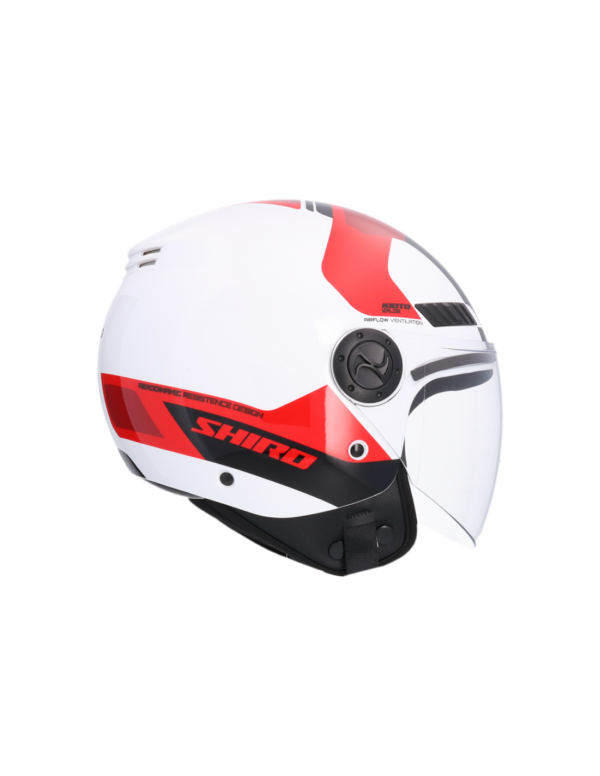 CASCO SHIRO KIOTO KALOS BLANCOROJO - Imagen 7