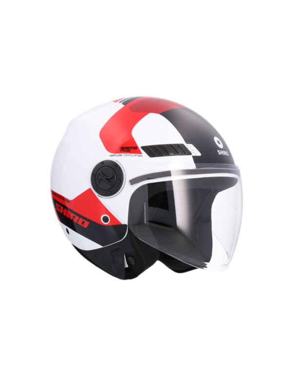 CASCO SHIRO KIOTO KALOS BLANCOROJO - Imagen 8