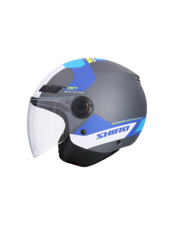 CASCO SHIRO KIOTO KALOS TITANIUM MATE AZUL - Imagen 2