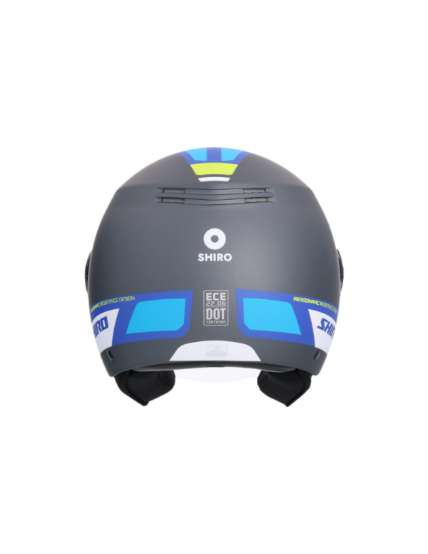 CASCO SHIRO KIOTO KALOS TITANIUM MATE AZUL - Imagen 4