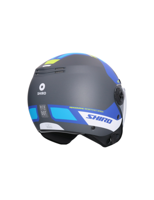 CASCO SHIRO KIOTO KALOS TITANIUM MATE AZUL - Imagen 5