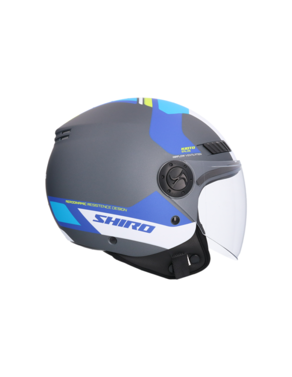 CASCO SHIRO KIOTO KALOS TITANIUM MATE AZUL - Imagen 6