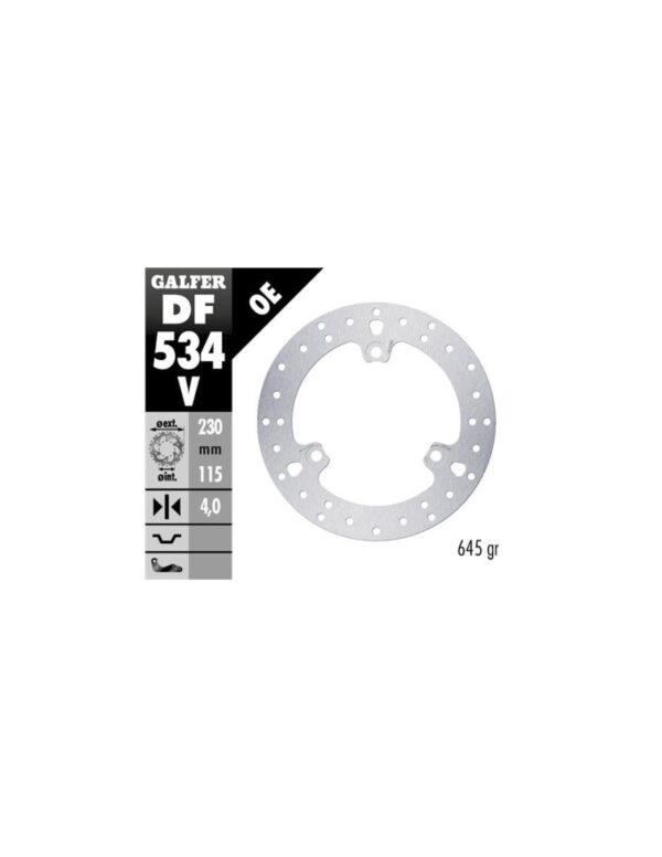 DISCO DE FRENO GALFER DF534V - Yamaha Nmax 125 (15/24) Delantero