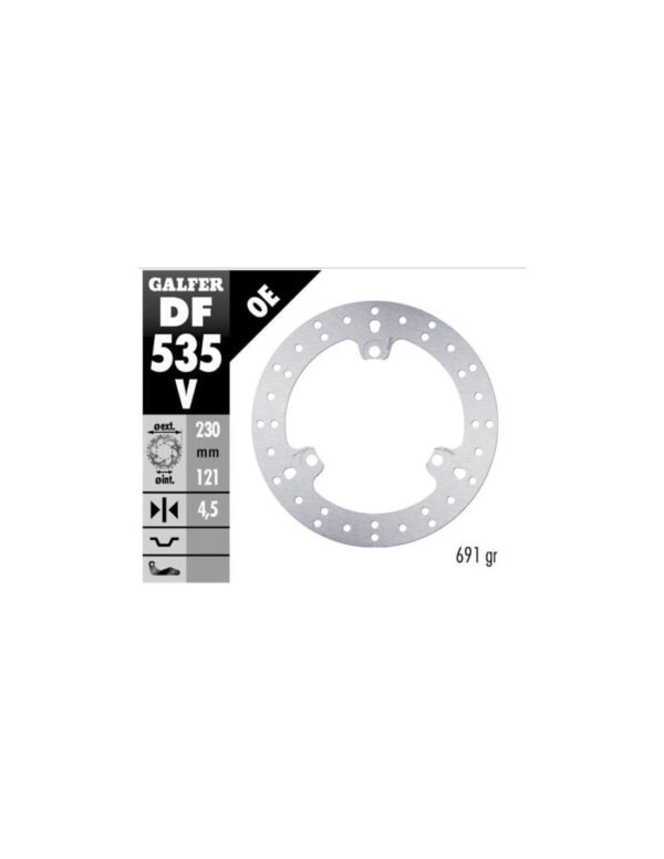 DISCO DE FRENO GALFER DF535V - Yamaha Nmax 125 (15/24) Trasero